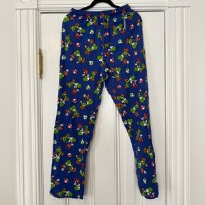 Nintendo Blue and Green Pajama Bottoms with Playful Design